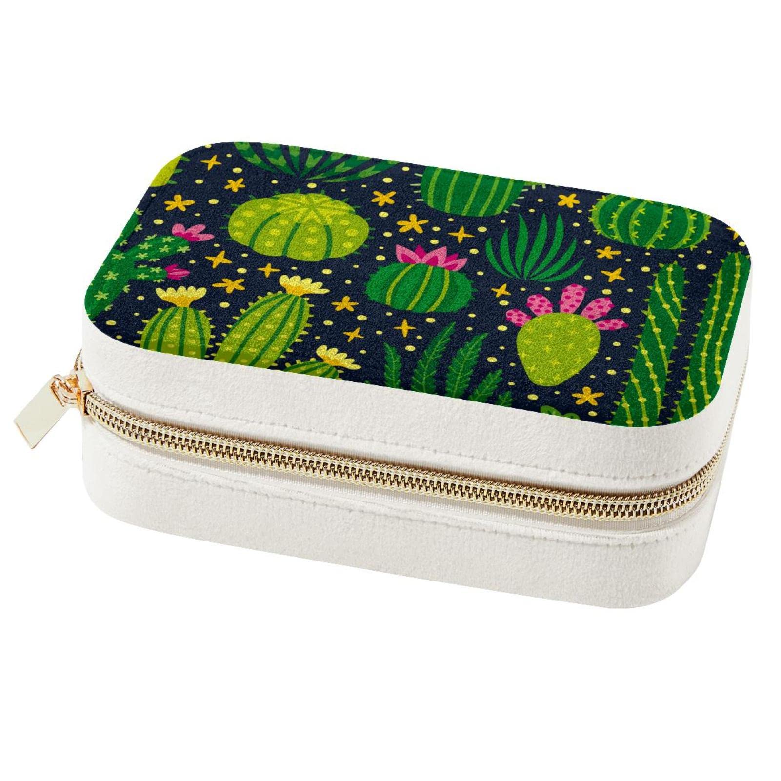 Boîte de rangement bijoux compacte cactus pour ne plus emmêler vos colliers