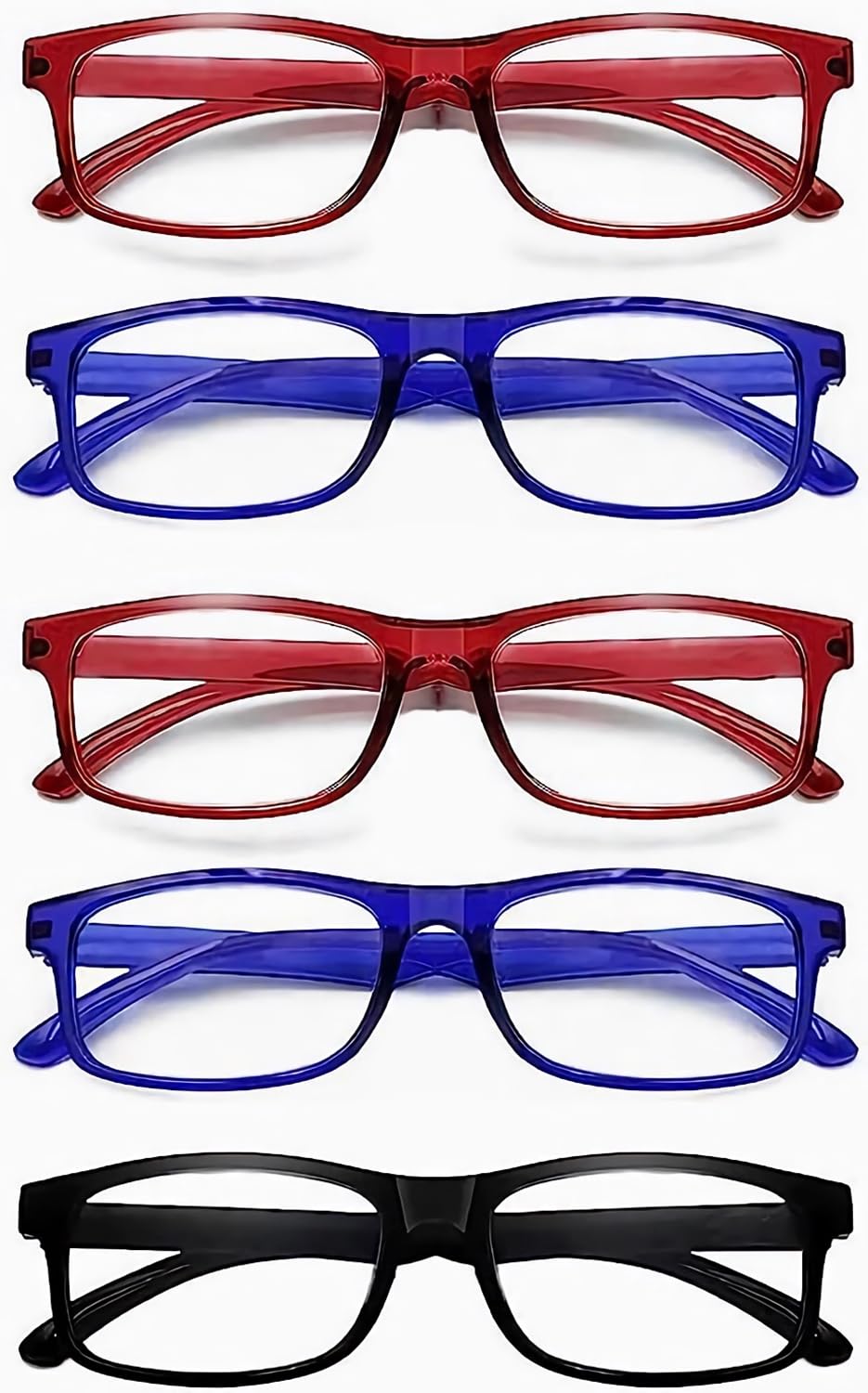 5 Pack Reading Glasses Blue Light Blocking,Reading Glasses for Women Men,Anti UV/Glare Filter Lightweight Eyeglasses