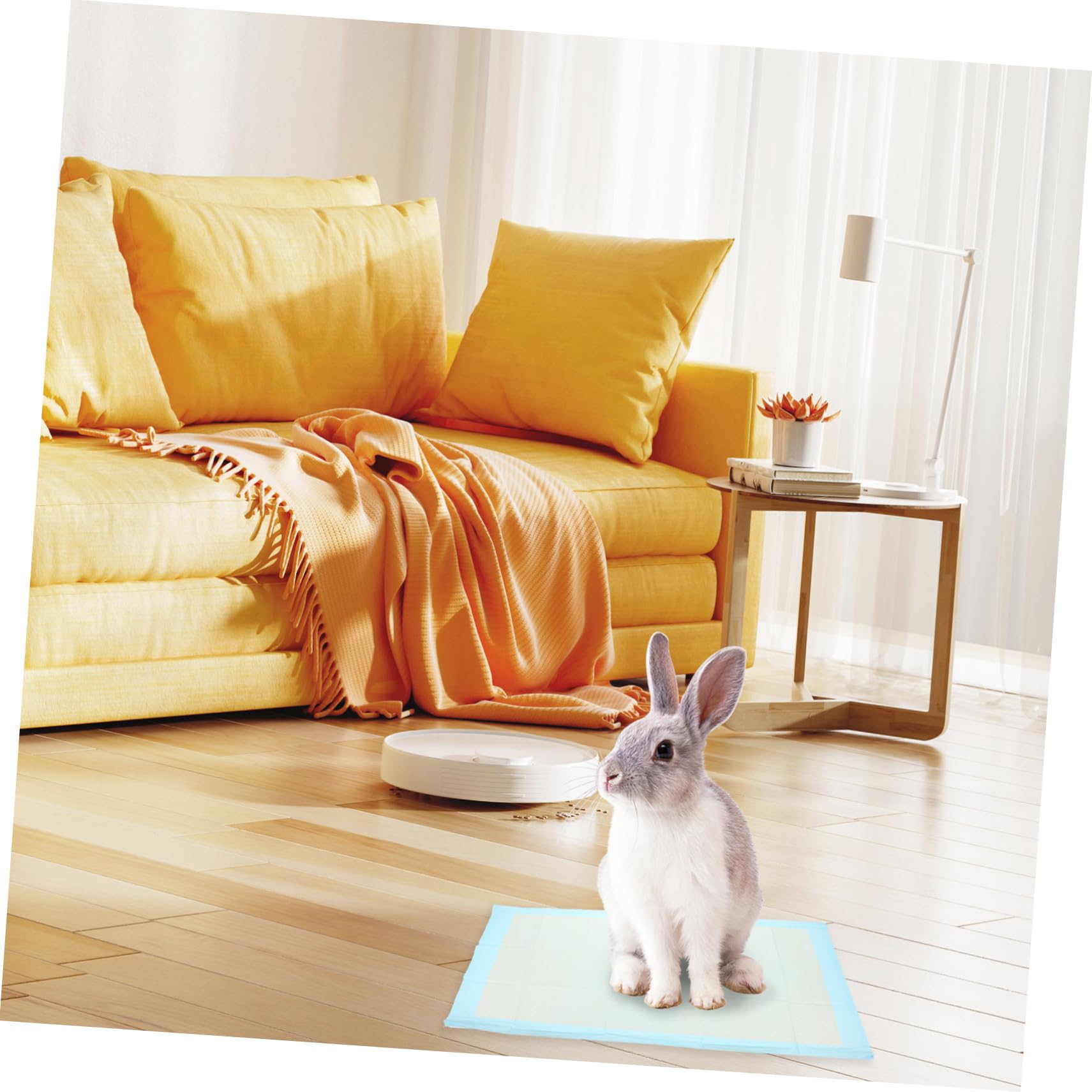 ABOOFAN Tapis de Propreté pour Lapins, Entraînement à Propreté, 50 Pièces | Non-tissé, Séchage Rapide, pour Cage de Petit Animal, Usage Multi-chiens, Léger