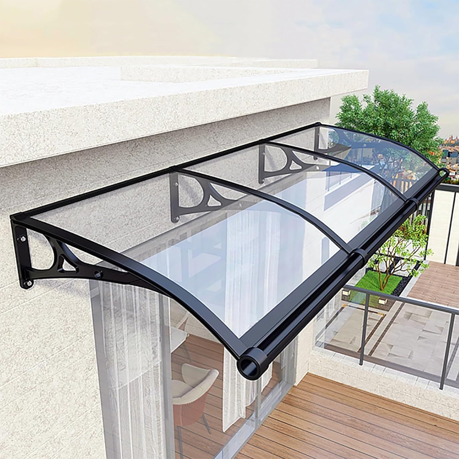 Auvent de patio extérieur en tôle creuse pour ombrager votre terrasse