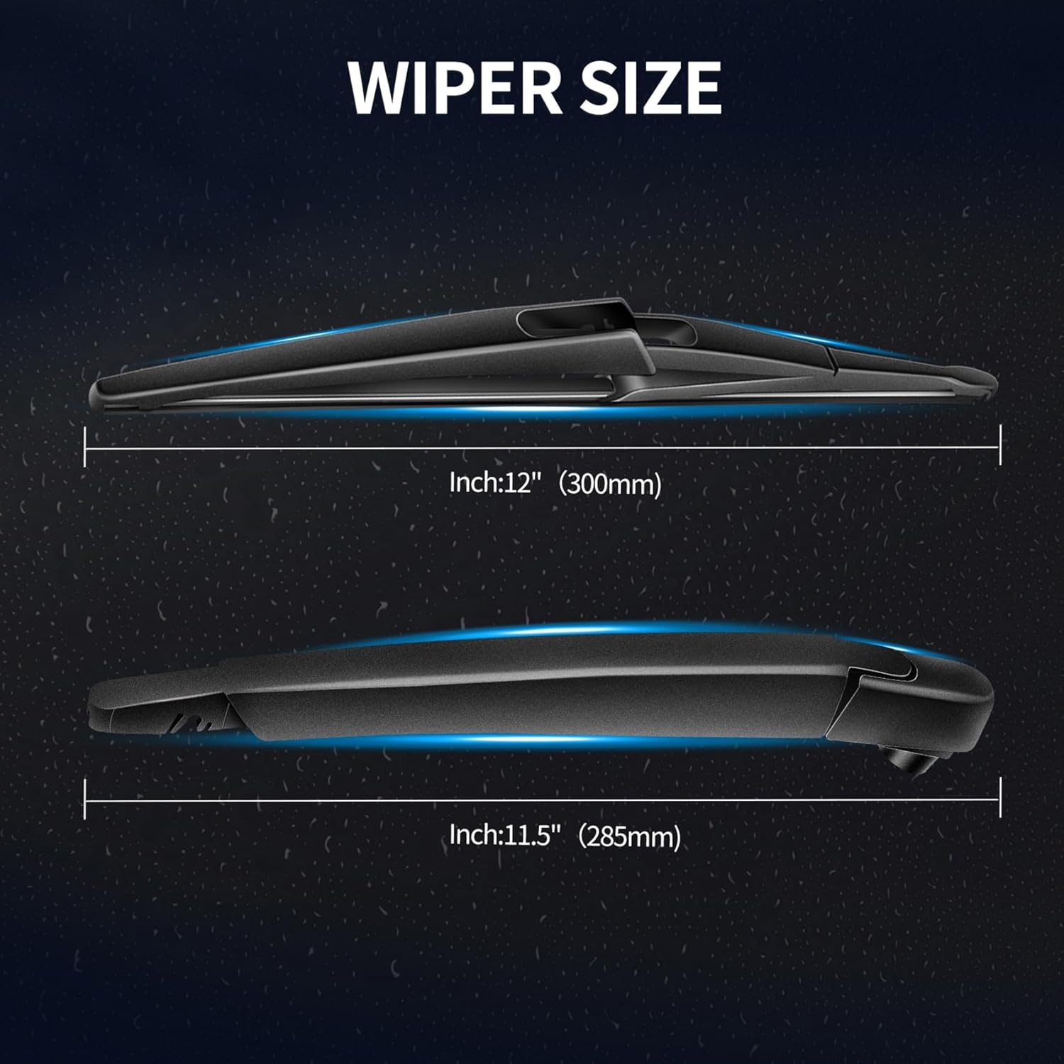 Rear Wiper Arm Blade Set Replacement for Mercedes Benz GLS 2017 2018 2019 450 550, Back Wiper Cover Accessories Assembly for 2017-2019