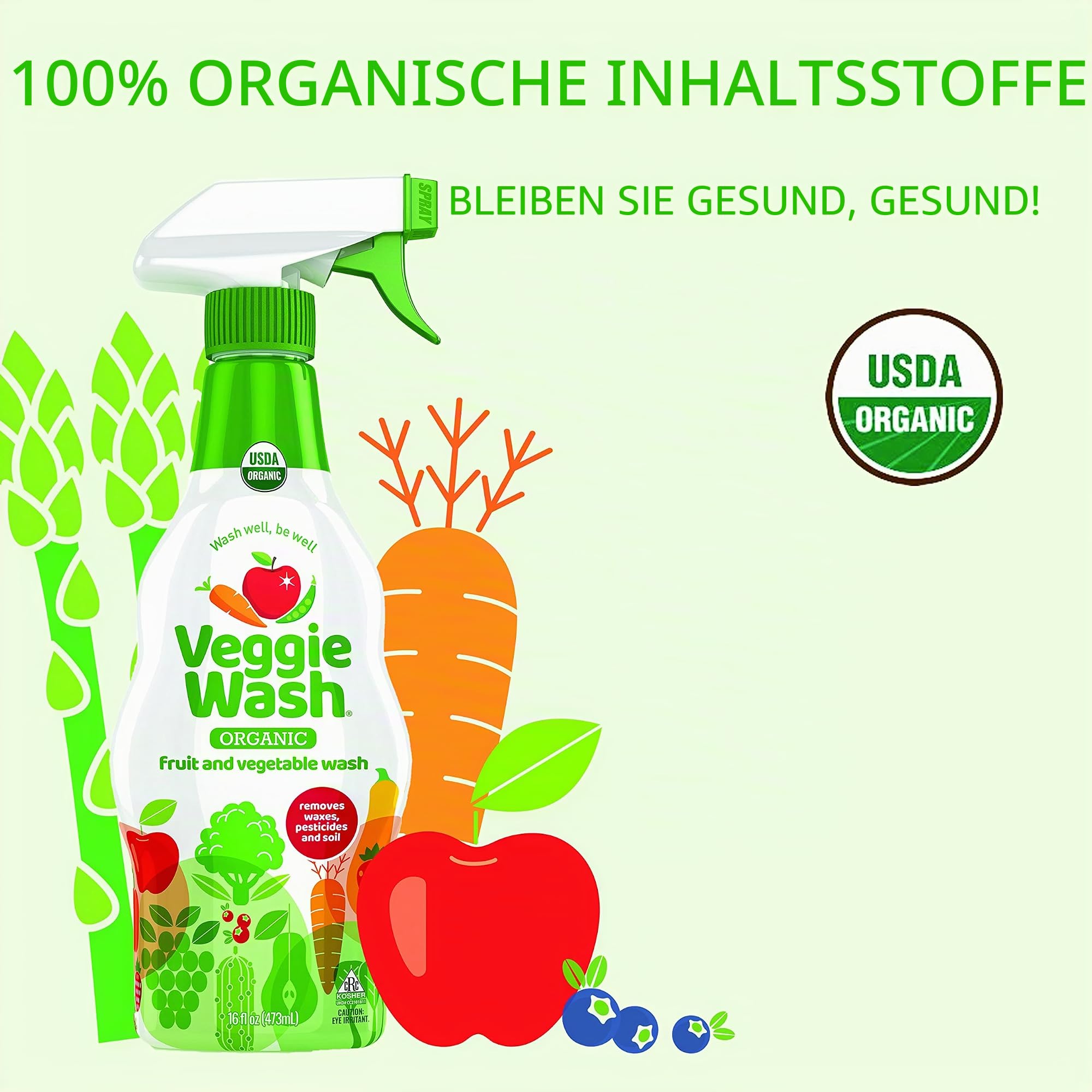 Veggie Wash Bio-Waschmittel für Obst und Gemüse, 473 ml