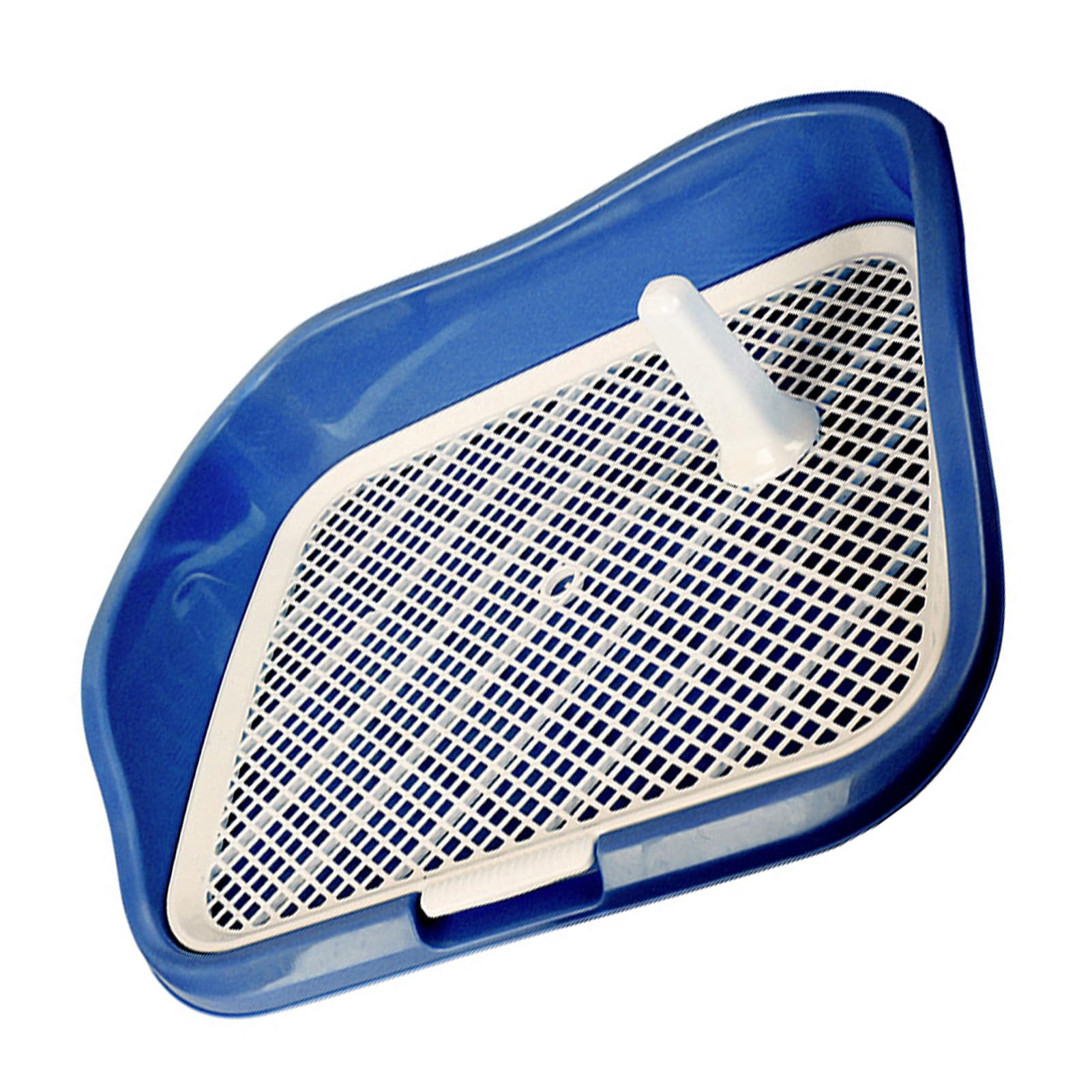 Generic Bandeja para Orinal para Perros con Vallas Elevadas y Almohadilla de Malla Extraíble para Adiestramiento de Perros en Interiores 21,7x18,1 Pulgadas (Blue)