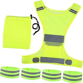 BESPORTBLE 1 Conjunto Colete Regata Atlética Para Homem Blazer Jaqueta Masculina Pulseira Reflexiva Com Bandas Reflexivas Jaqueta De Visibilidade Roupas Noite Correndo Colete Reflexivo