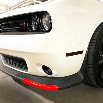 Front Bumper Lip Splitter Protector Compatible with Dodge Challenger Scat Pack 2015-2021, RT GT 2019-2021 (Red)