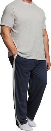BadRhino Big & Tall Blue Lightweight Lounge Joggers - Men's - Plus Size Curve