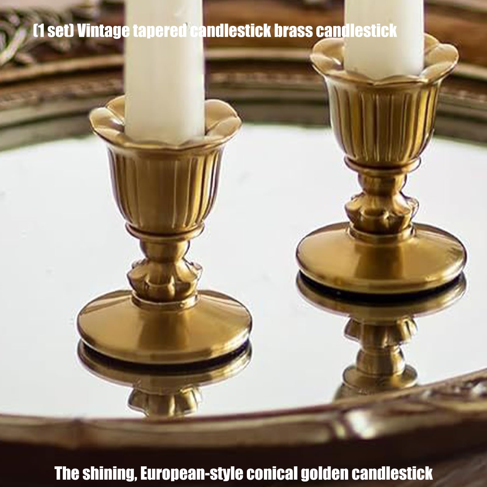 Soportes cónicos retro de cobre para mesa de boda, Navidad, centros de mesa para decoración del hogar, fiestas, centros de mesa