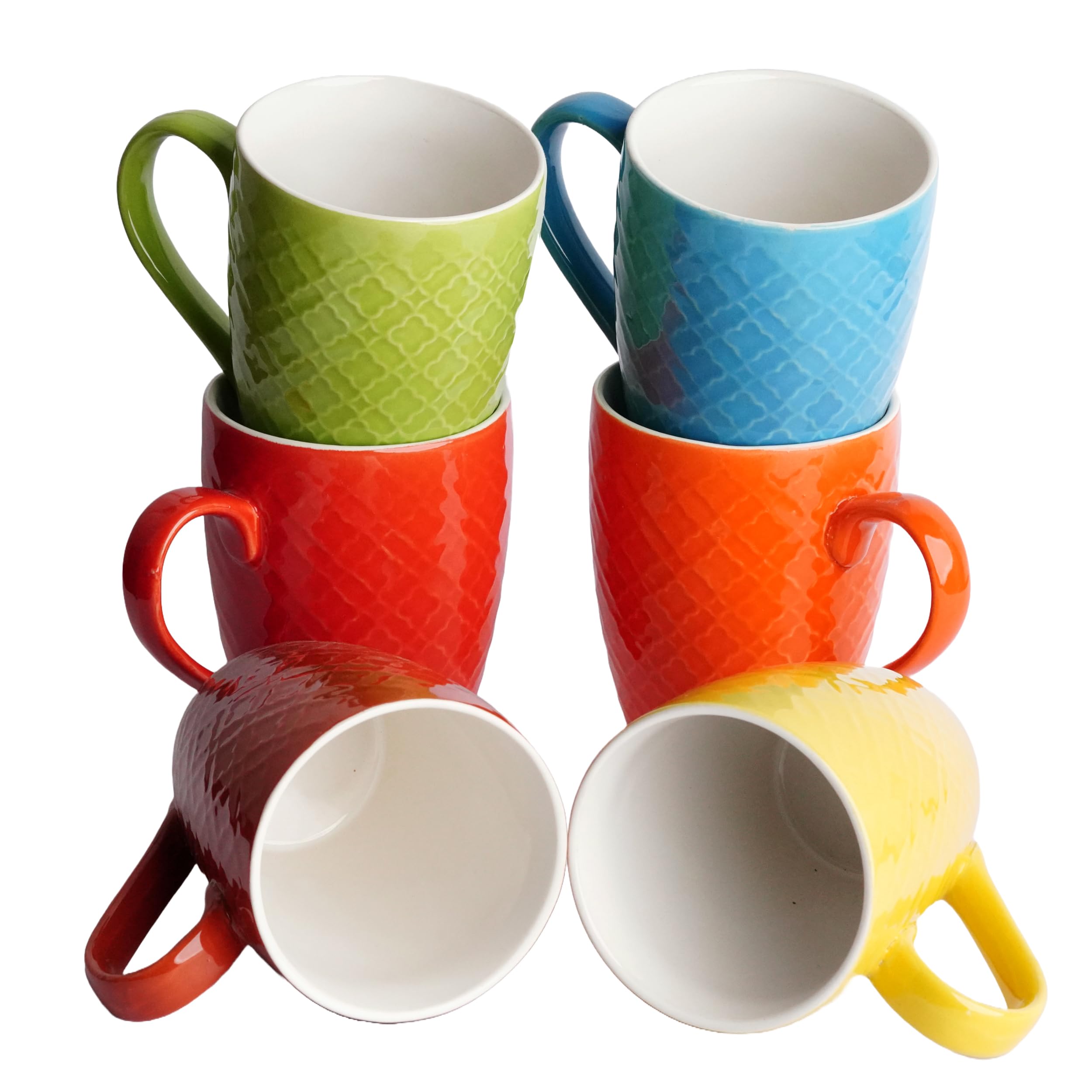 Freakway Absinthe Multi-Color Coffee Mug Set of 6 Ceramic Mugs to Gift to Best Friend, Tea Mugs, Microwave Safe Coffee Mugs, Ceramic Tea Cup 1