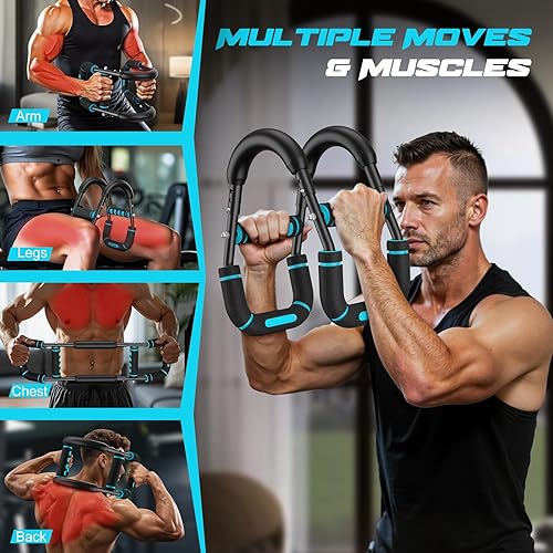 Miniatura 2 de Twister Arm Trainer for Men, Chest Workout Equipment 5-Level Adjustable (40-130lb) with Ergonomic 27 Targets BicepsClipThigh, Portable Exerciser for