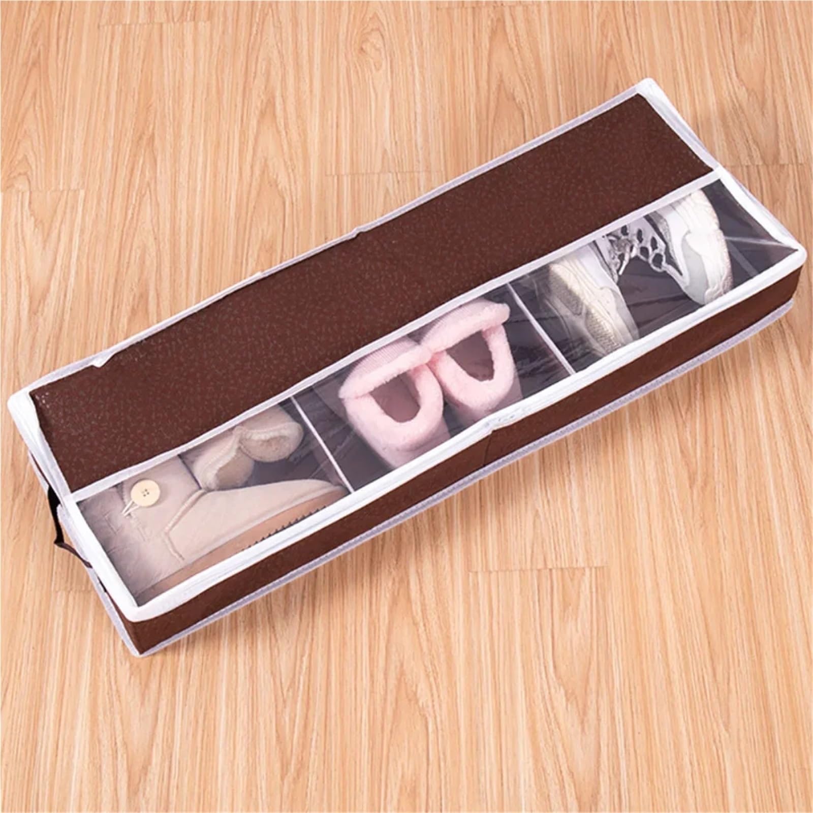 Organizzatore Di Scarpe Sotto Il Letto Borsa pieghevole salvaspazio for la casa sotto il letto, scatola for scarpe, lavabile, riutilizzabile, chiusura con cerniera, grande capacità Per Risparmiare Spa