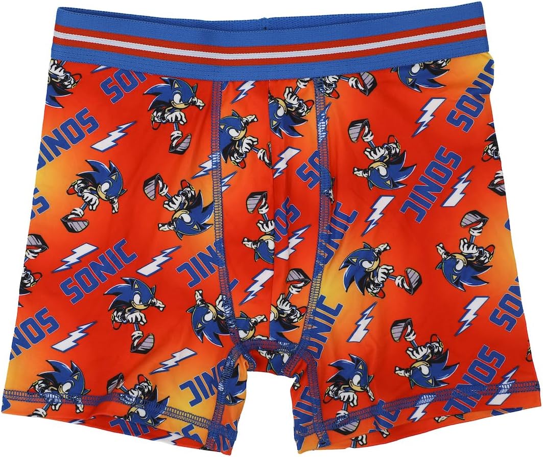 Youth Boys Sonic the Hedgehog Boxer Brief Underwear 5-Pack - Speedy Comfort for Gamers - Image 5