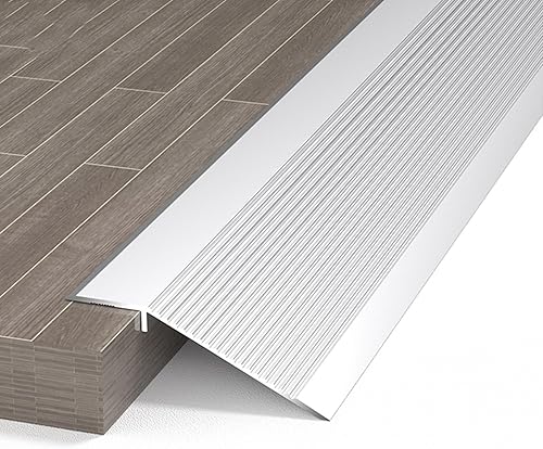 Miniatura 9 de Tira de umbral de transición de piso de aluminio, tiras de cubierta de tira de transición de piso, tira de puerta duradera y fácil de instalar,