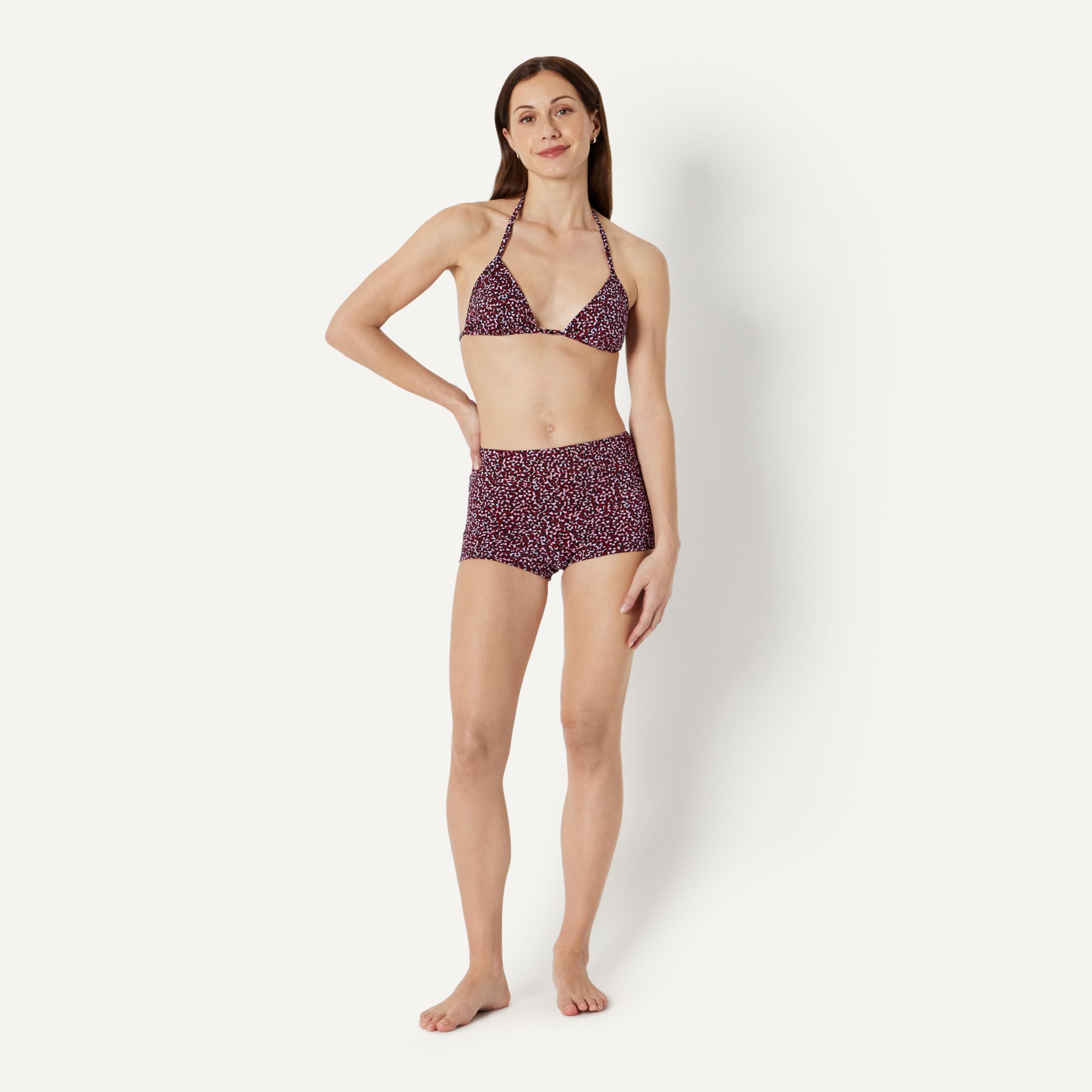 Amazon Essentials Donna Costume da Bagno Corto da Ragazzo