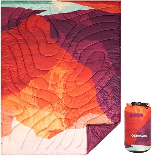Miniatura 15 de KingCamp Manta de Camping Ultraligera, Manta Portátil Alternativa al Plumón Acolchada Vestible Resistente a la Intemperie Cálida Edredón Empaquetado
