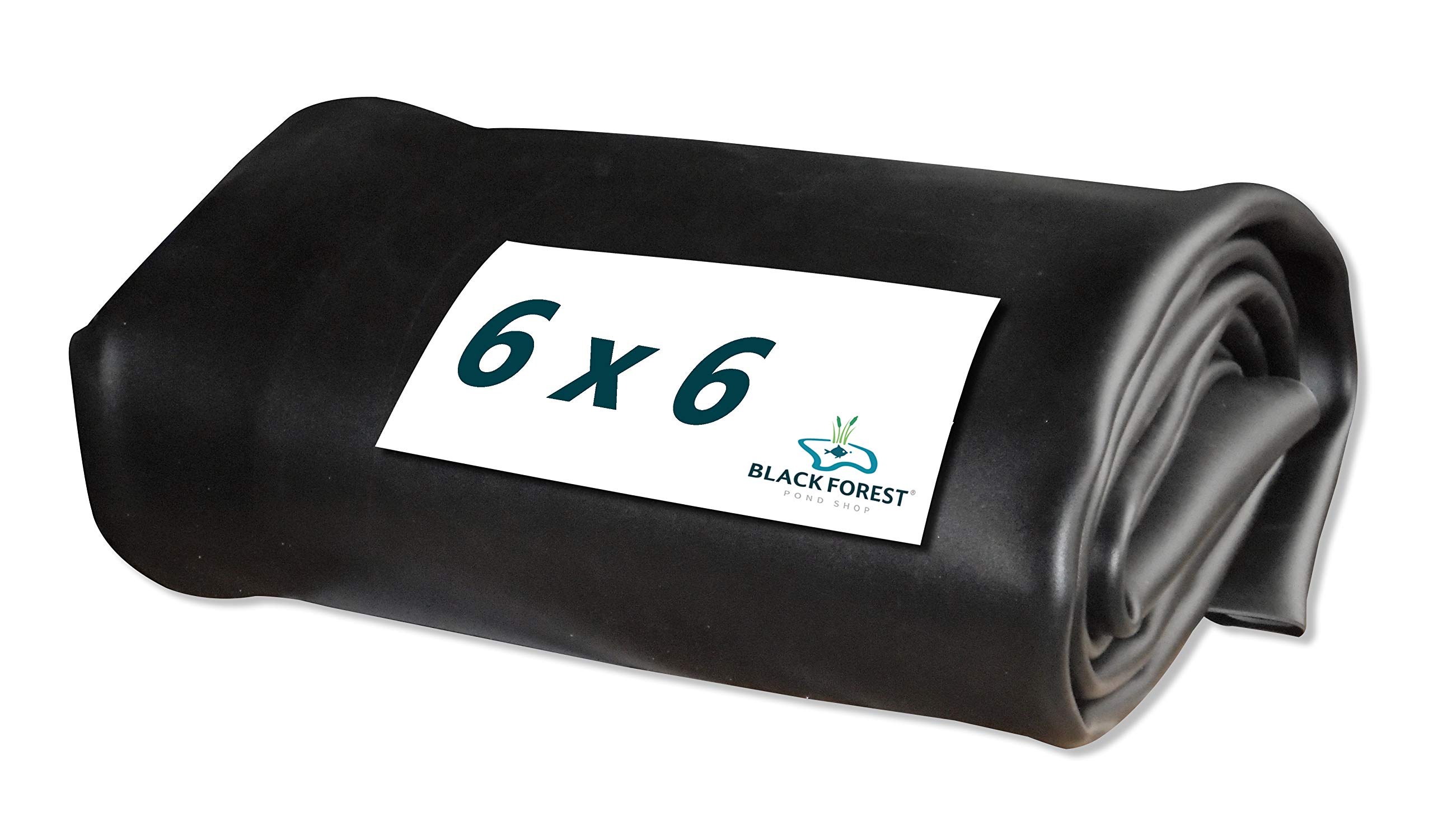 Teichfolie mit Vlies | Teichfolie 6 x 6 m | Teichfolie 1mm PVC Schwarz mit Teichvlies 300g/m² für Teich, Gartenteich, Schwimmteich – Made in Germany | Teichfolie 6 x 6 m