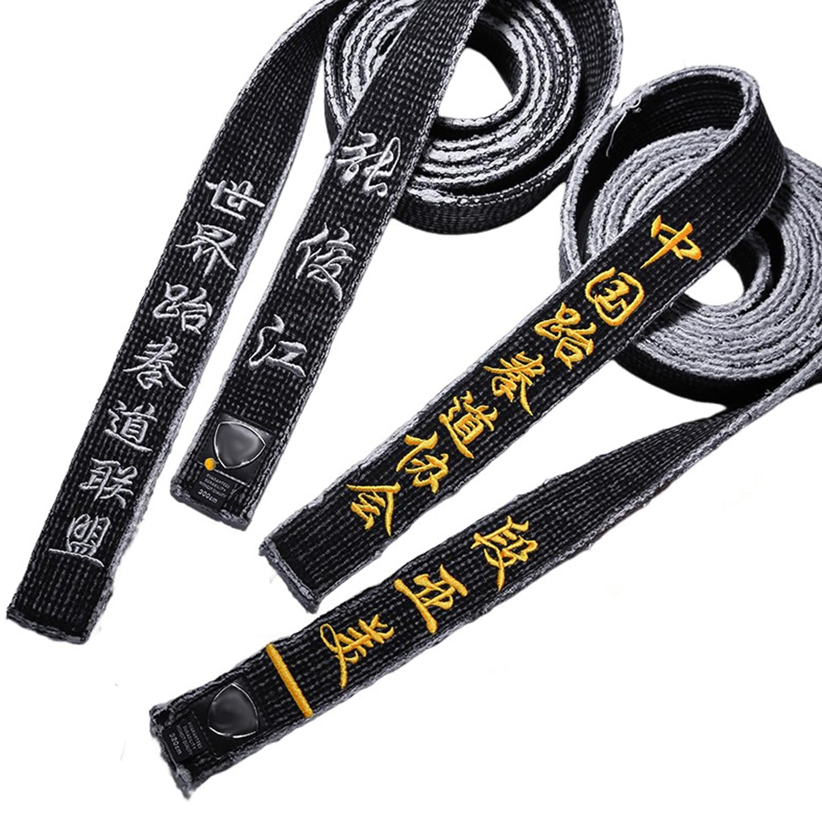 Custom Embroidered Black Belt for Taekwondo Karate Martial Arts Judo, Customized Black Belt 2 inch Width
