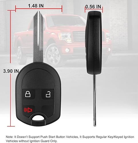 Miniatura 10 de Repuesto de mando a distancia para Ford Explorer 01-2015 Mustang 05-2014 Expedition 03-2017 Edge 07-2015 Focus 06-2012y Lincoln Mercury Sable Mazda