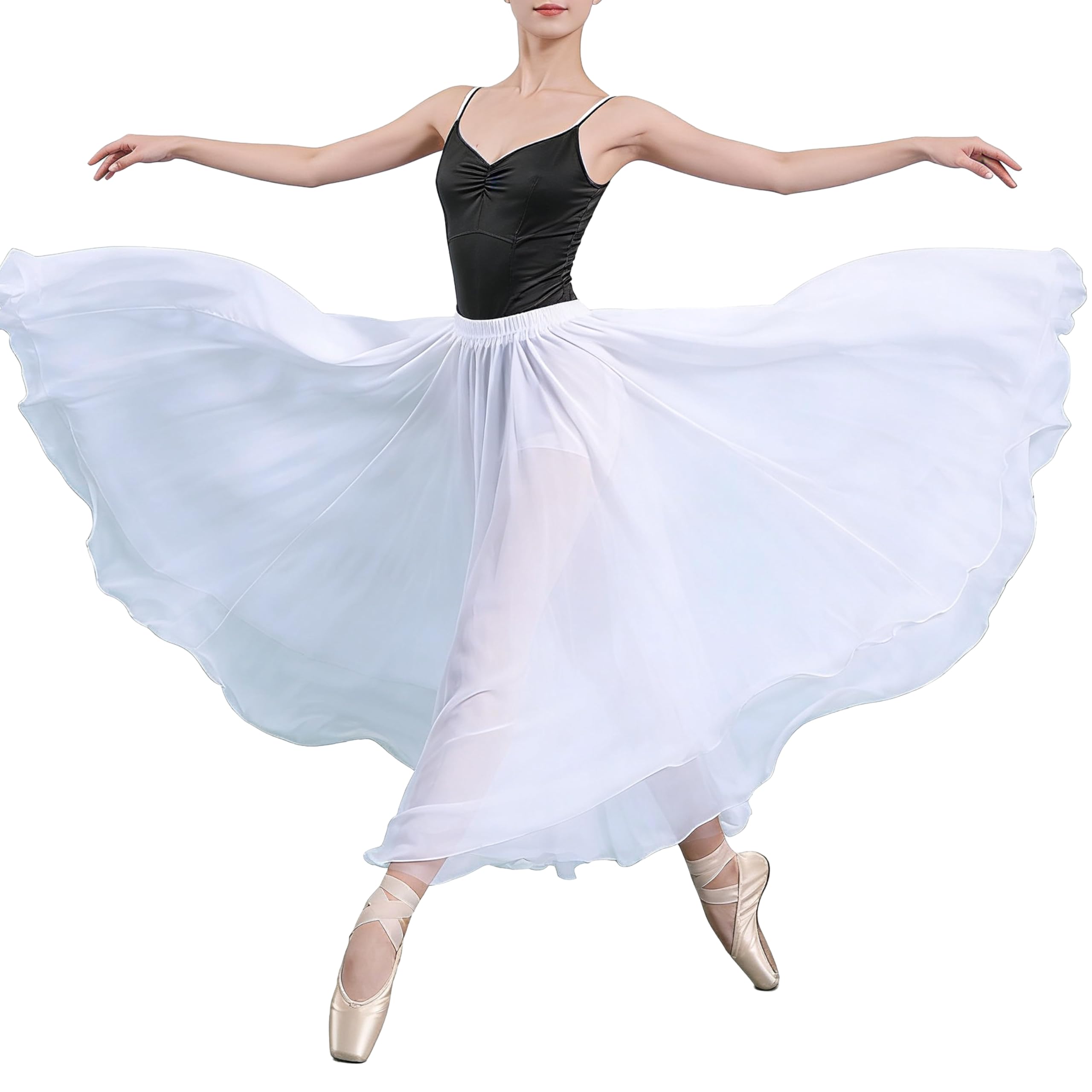 Wuchieal Jupes de danse du ventre pour femmes, jupes tribales en mousseline de soie, jupe de danse de louange, jupe mexicaine