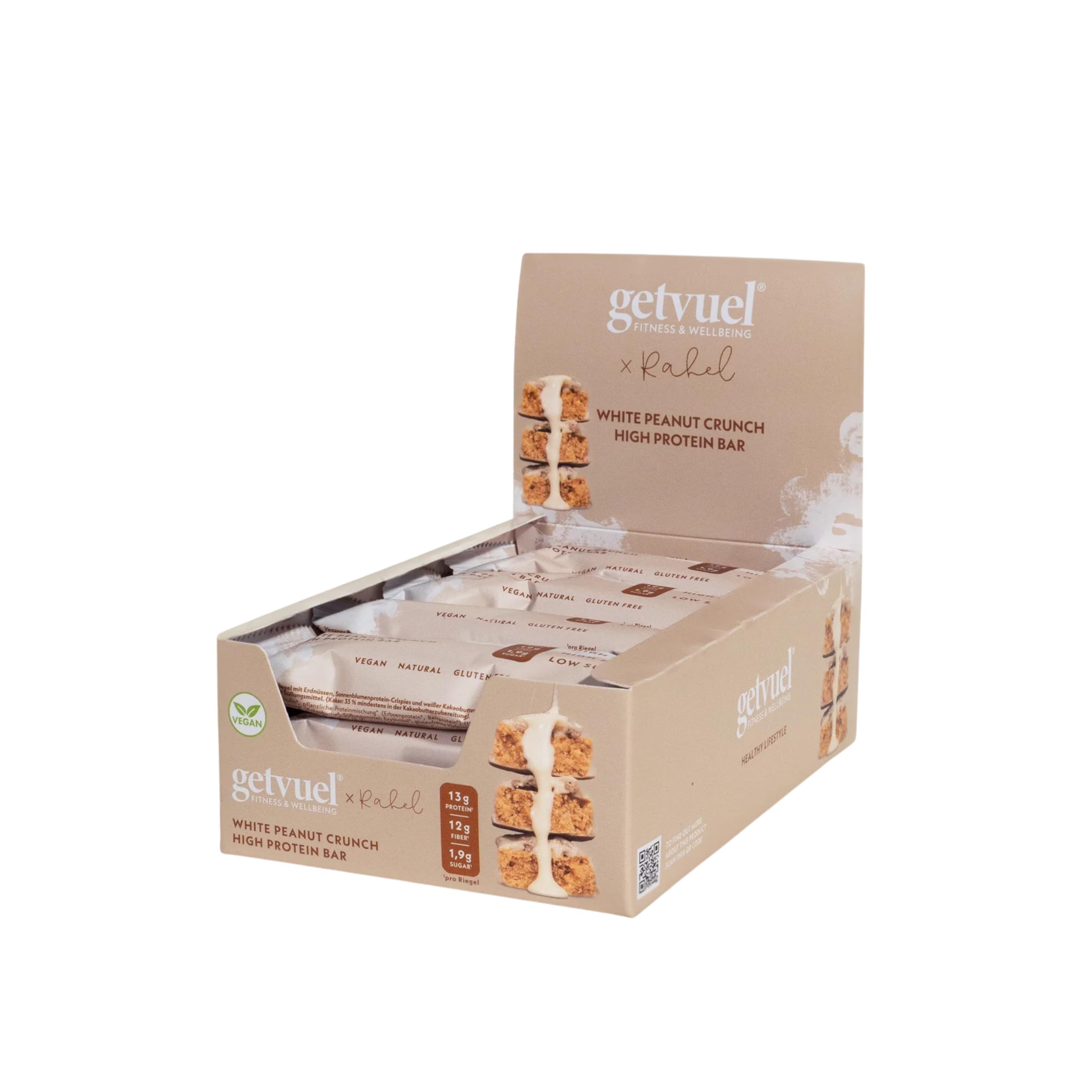 getvuel - White Peanut Crunch High Protein Bar (12er Box)