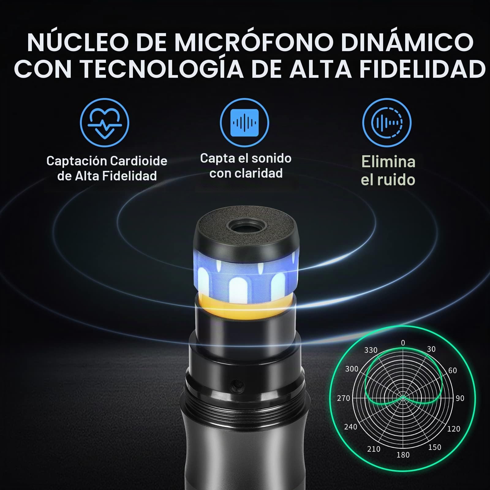 Depusheng DF208 UHF Micros Inalámbrico System de Micrófono Portátil Dinámico Profesional de 8 Canales Caja de Metal Emparejamiento Automático de Frecuencias Adaptado a la Escena, Conferencia