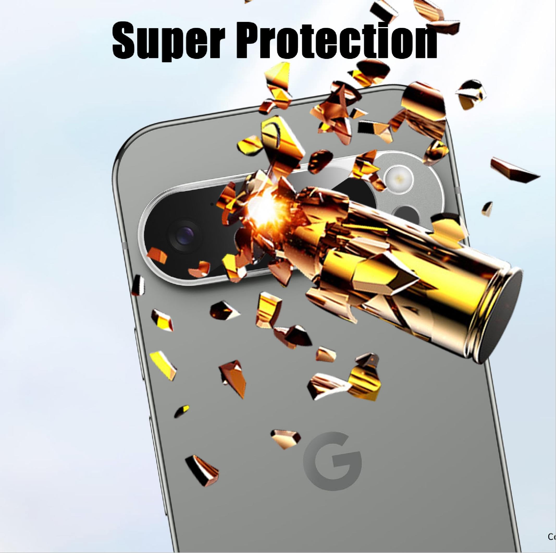DETUEUA Protection Caméra Arrière Compatible Avec Google Pixel 9 Pro XL, 3 Pièces Verre Trempé Protection Appareil Photo Protecteur Complète Protection écran, Film Anti-Rayures
