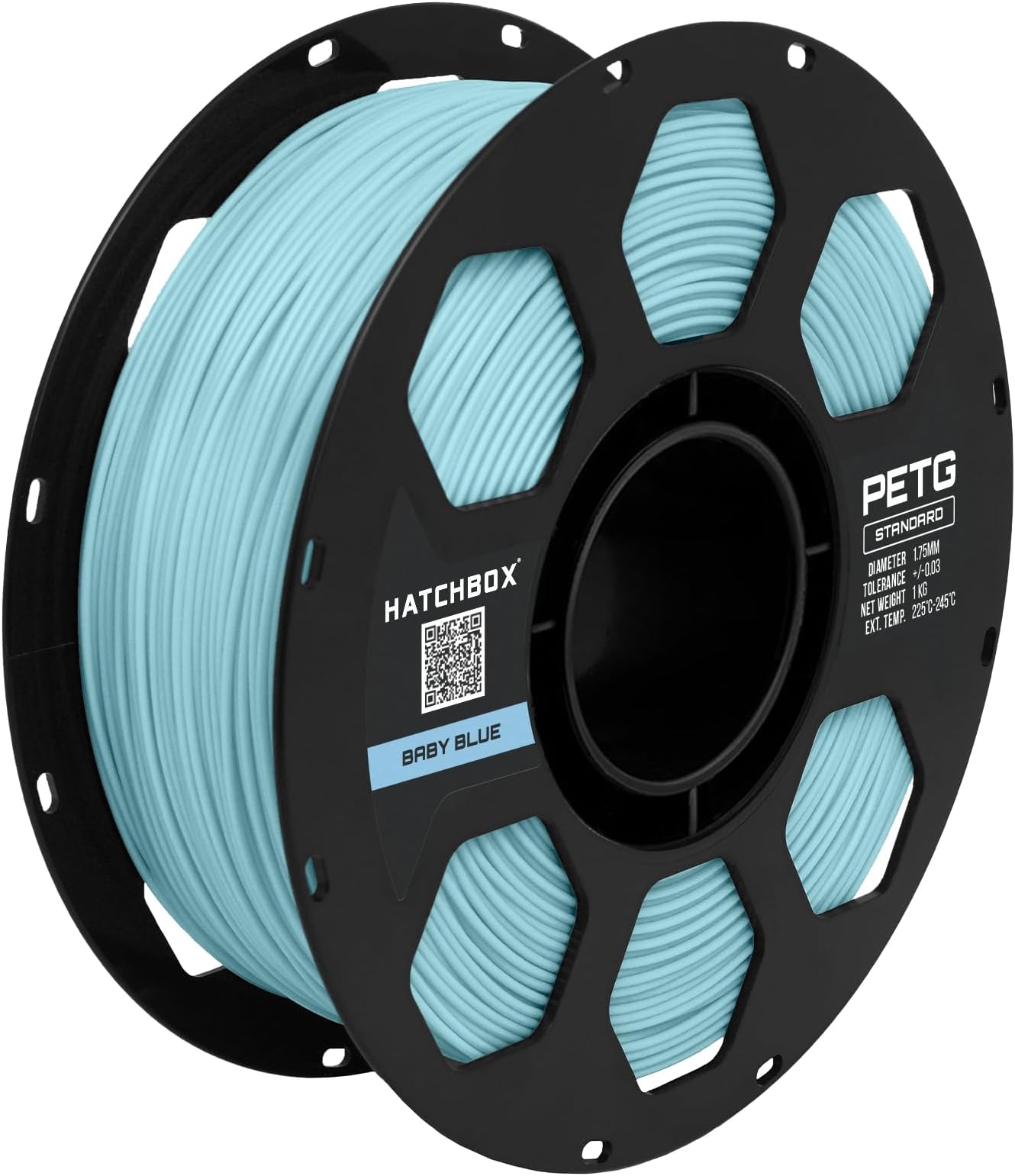 HATCHBOX PETG 3D Printer Filament, Dimensional Accuracy +/- 0.03 mm, 1 kg Spool, 1.75 mm
