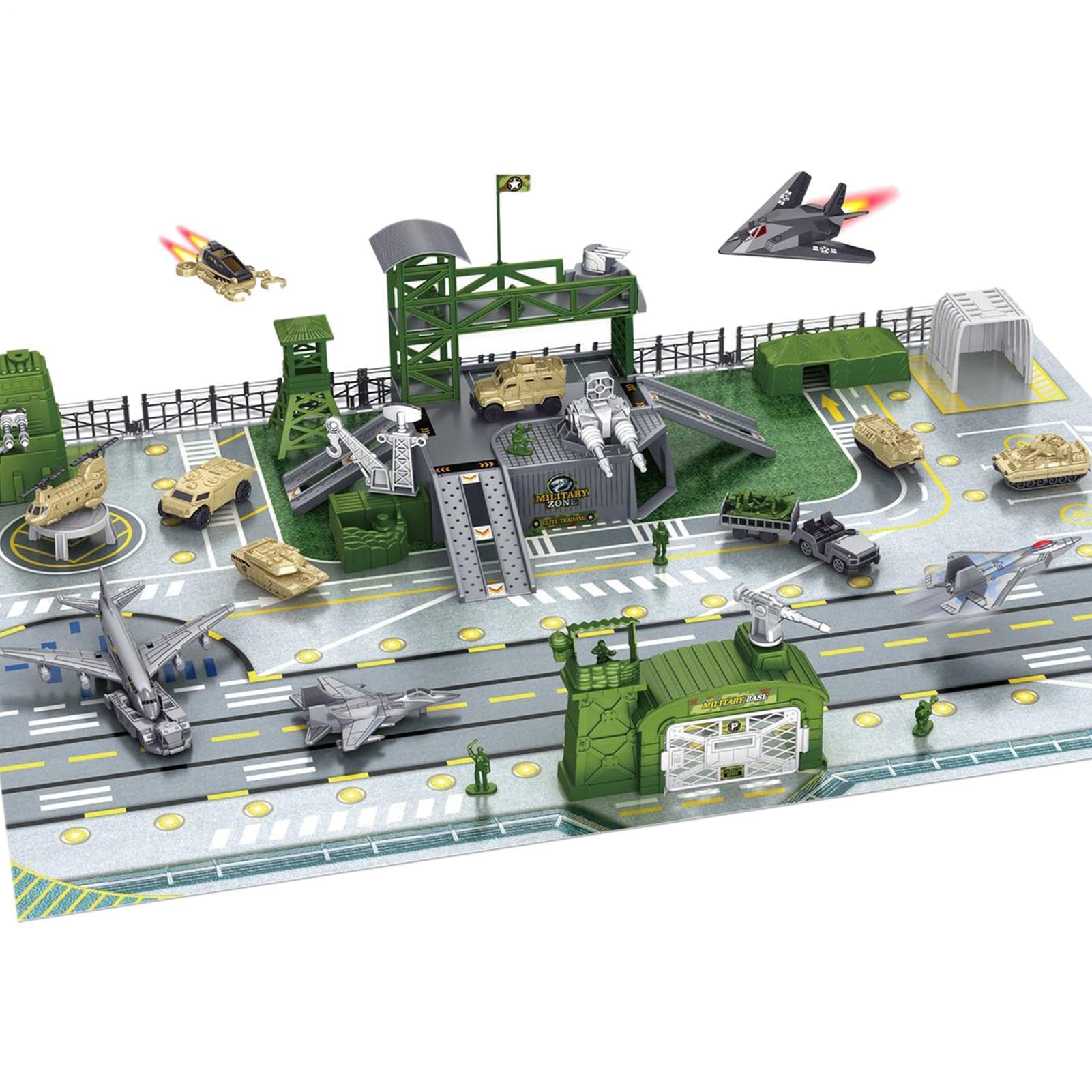Generico Soldatini - Ensemble de jeu militaire de 100 pièces, figurine des hommes armée | Jeu éducatif Avions pour de construction Anniversaire Fête de Noël Vacances en plein air