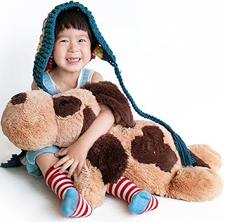 Weighted Stuffed Animals for Anxiety 30'' 5lbs Weighted Dog Plush for Adults Kids 5 Pounds Brown