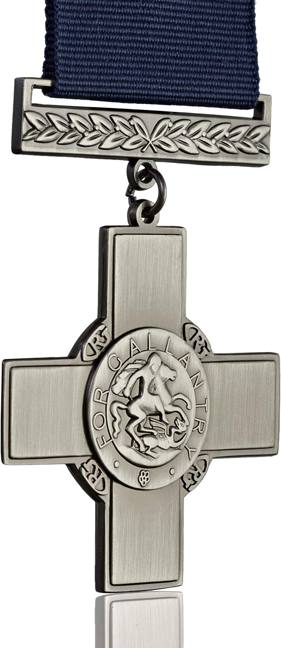 THE GEORGE CROSS Full Size Medal & Ribbon. British Award/Decoration for Heroism/Bravery/Courage. Military and Civilian. Replica/Reproduction.