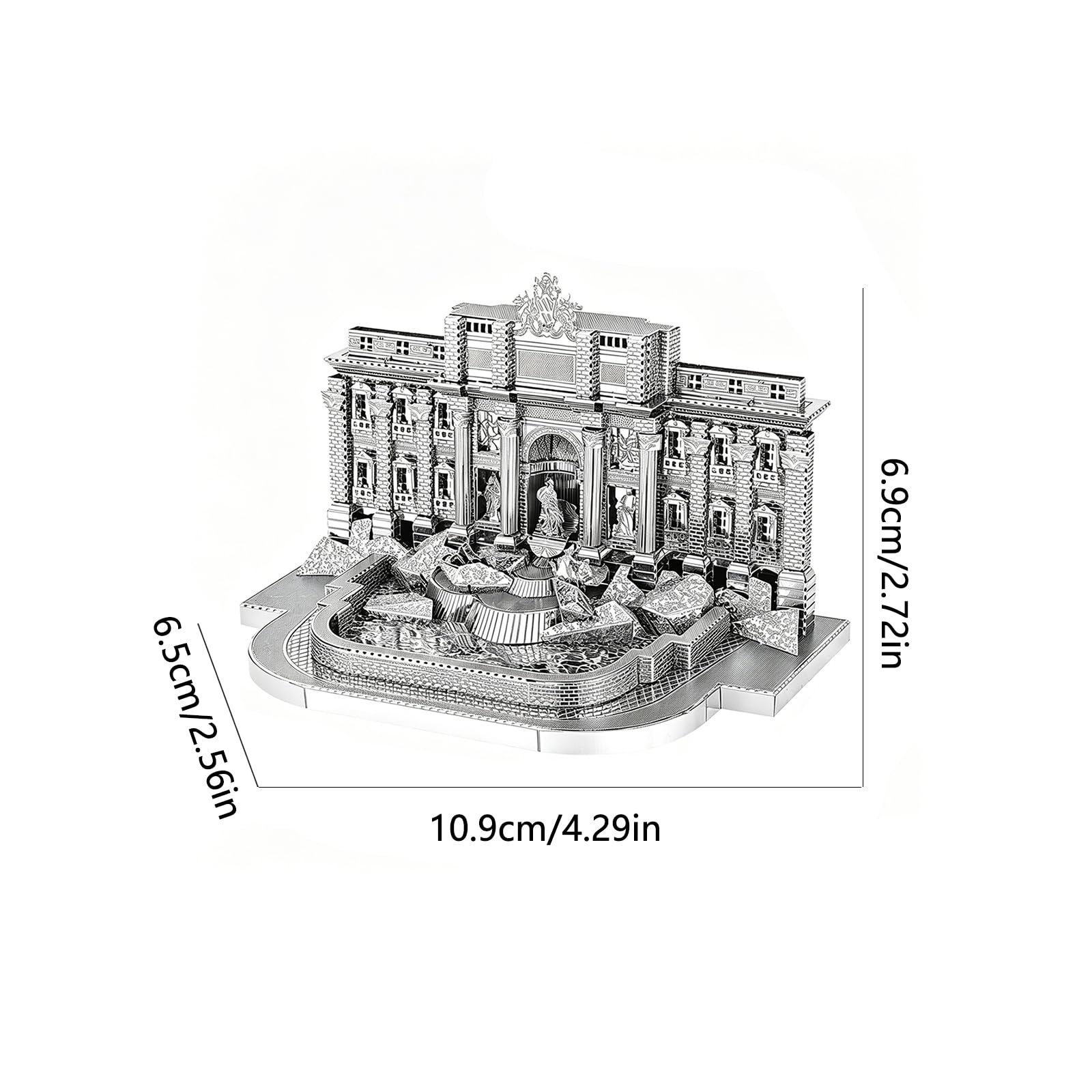 Larcele Kit Puzzle Métal 3D Trevi Fountain dès 14 Ans JSPT-01