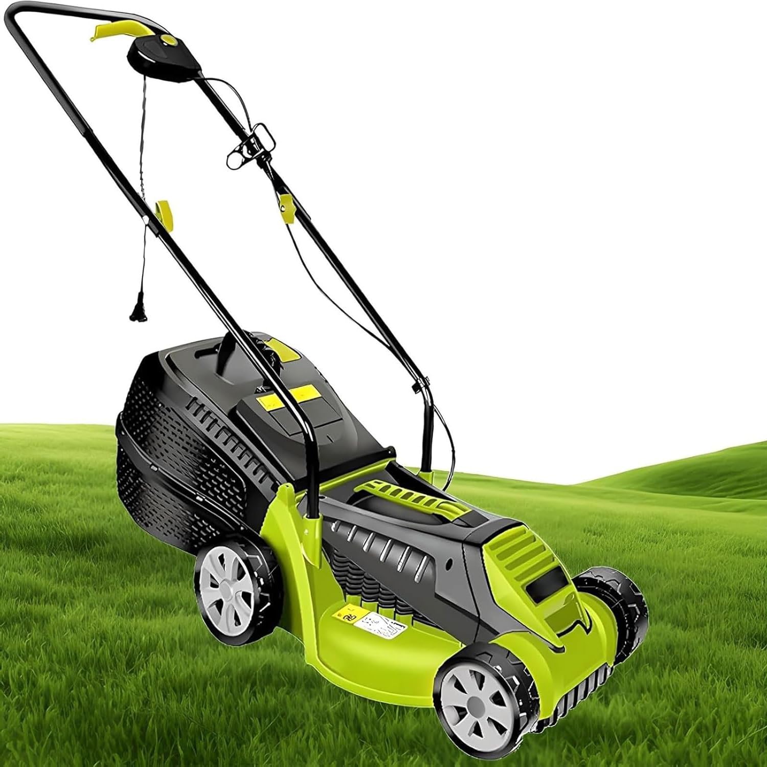 Tondeuse à gazon rotative électrique sans fil 1600W avec hauteur réglable 25-65 mm