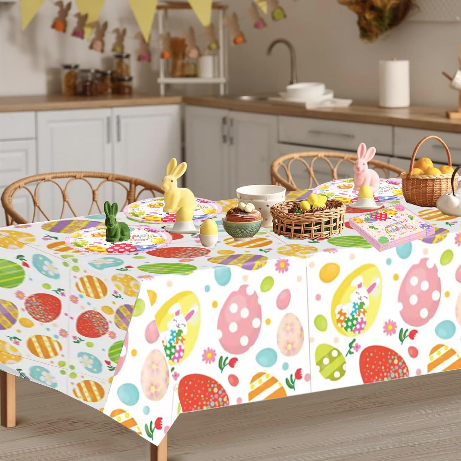 POPOYU Lot De 69 Pièces De Vaisselle De Fête En Papier, Assiettes En