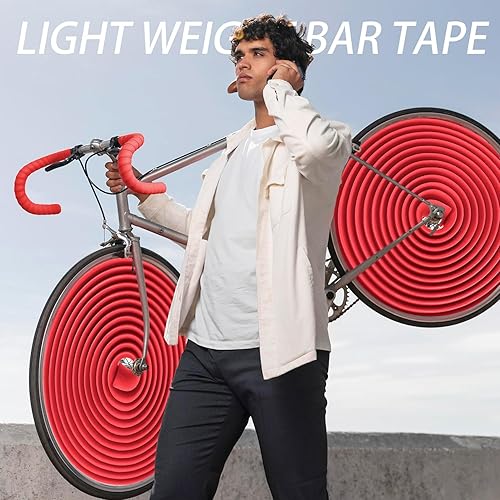 Miniatura 4 de KINGOU Cinta de manillar de bicicleta de carretera EVA Envolturas de barra de bicicleta - 2 unidades por juego
