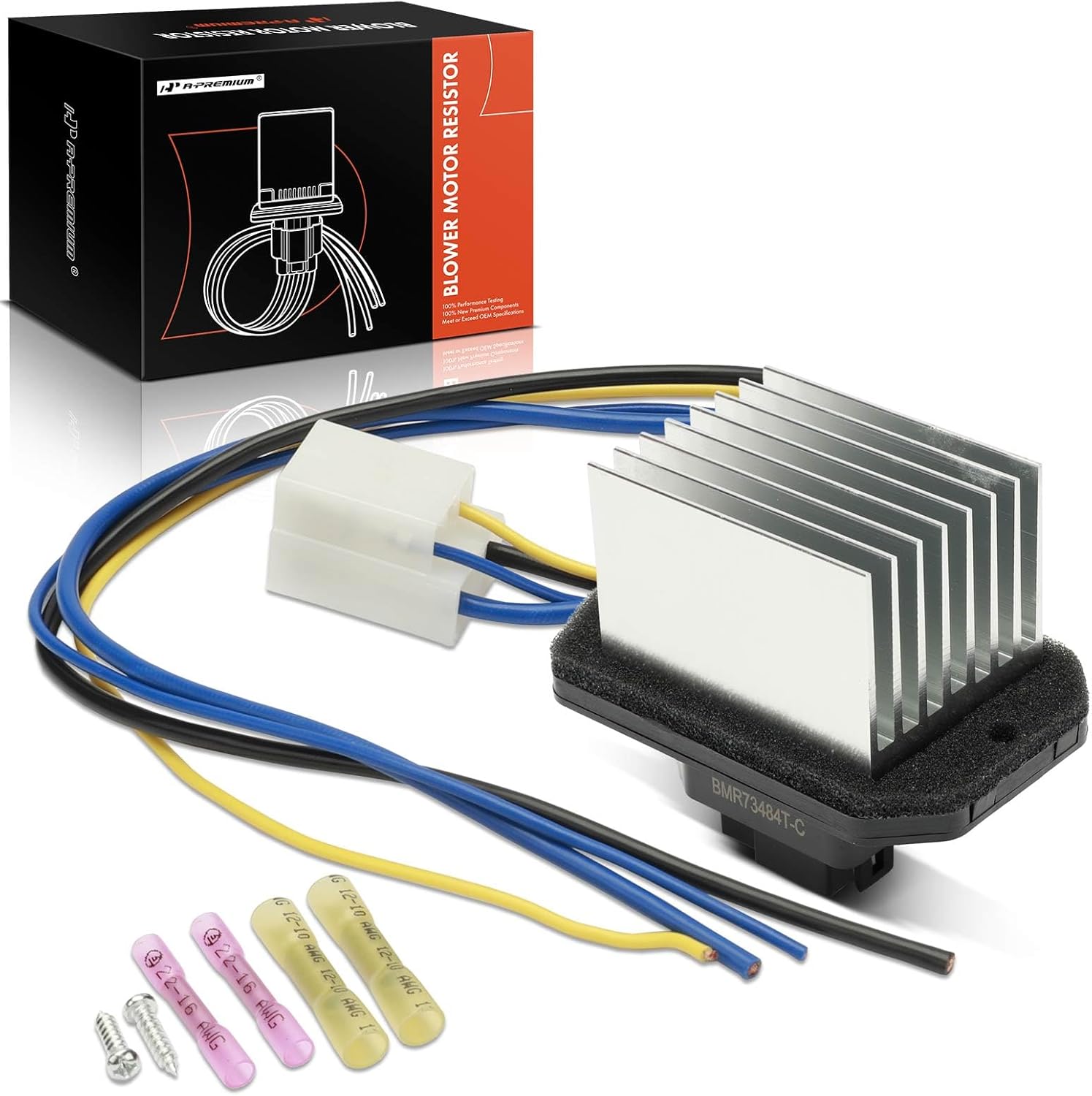 A-Premium Front HVAC Blower Motor Resistor Compatible with Ford Edge 2007-2015 & Lincoln MKX 2007-2015 - with Wire Harness Kit, Replace# 7T4Z19E624A