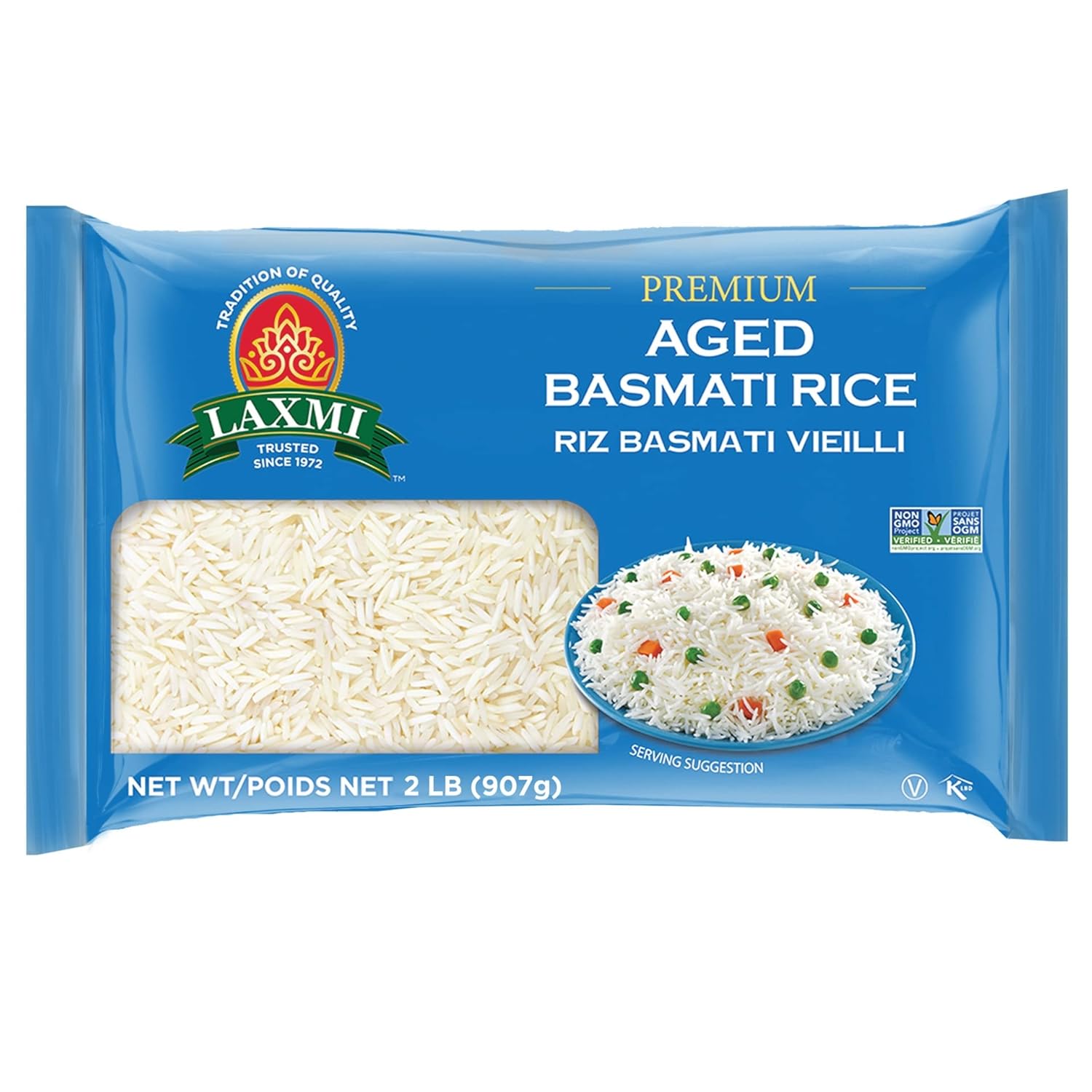 LAXMI AGED BASMATI RICE 2 LB Grocery & Gourmet Food