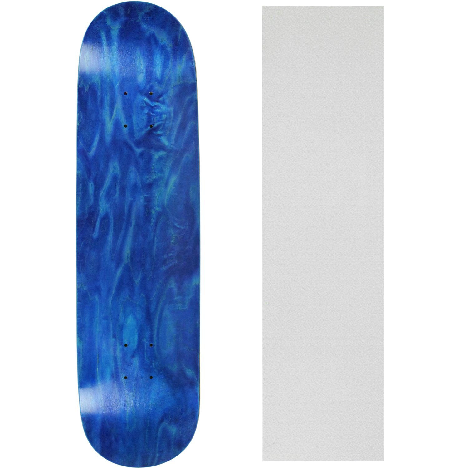 Skateboard Deck Pro 7-Ply Canadian Maple Stained Blue with Griptape