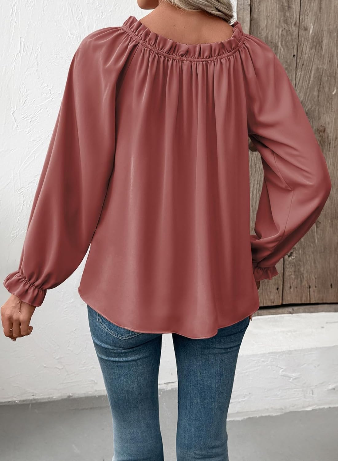 EVALESS Womens Tops Off The Shoulder Blouses for Women Dressy Casual Cute Puff Sleeve T Shirts Fashion 2026 - Image 5