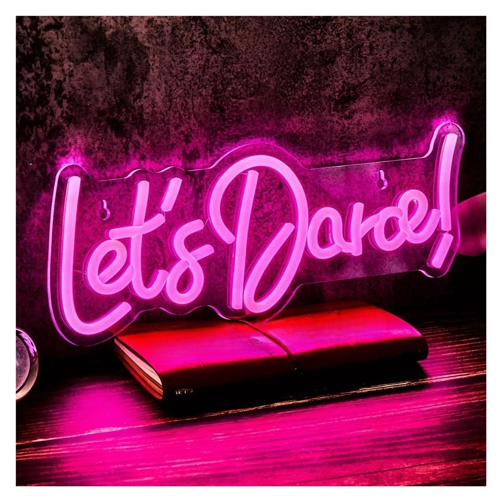 Insegna al Neon LED Let's Dance Insegna Al Neon Per Decorazioni Da Parete Luce A LED Per USB Per La Casa Bar Sala Per Feste Danza KTV Music Club 33.2cm×13.8cm