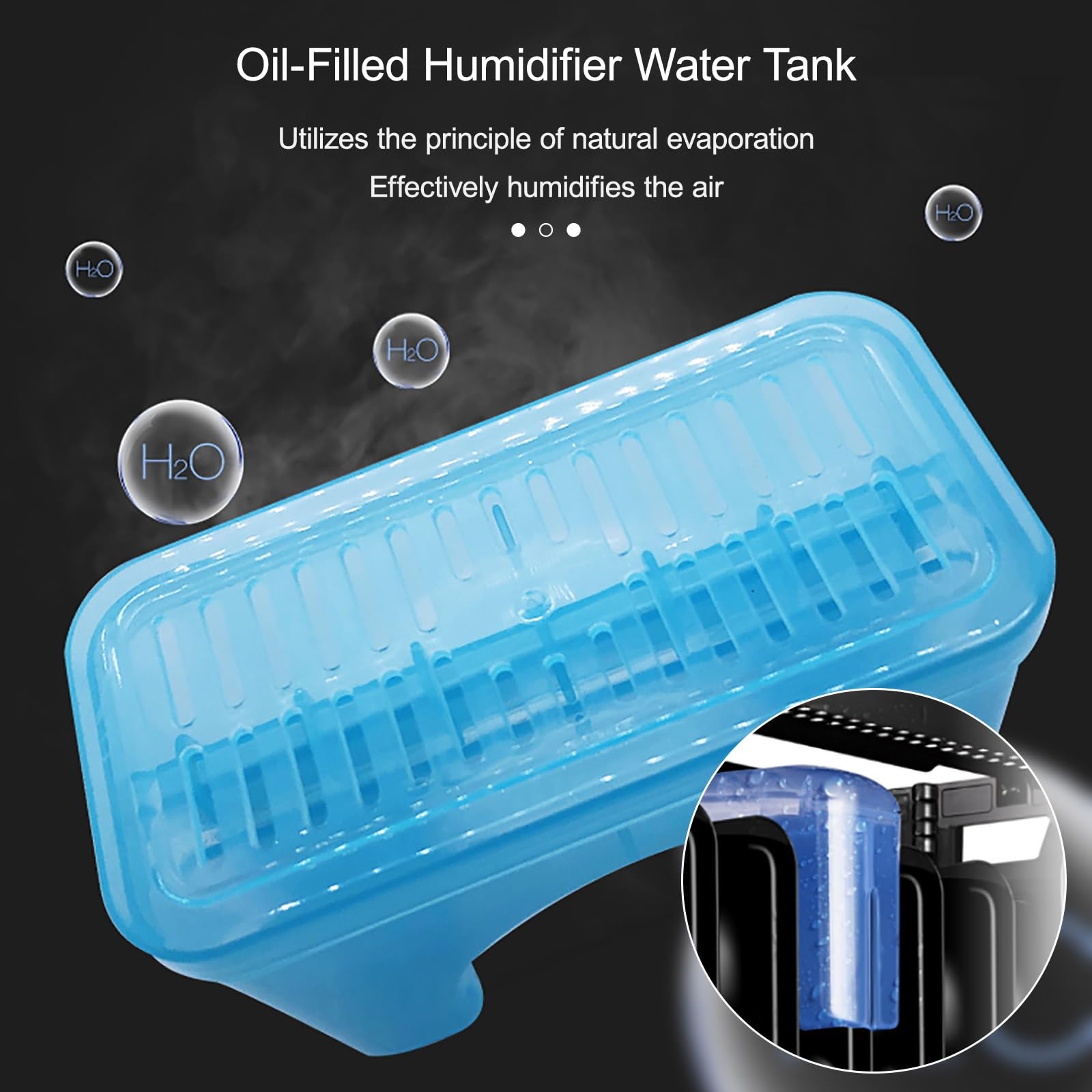 Umidificatore per Termosifone a Olio Plastica PP Resistente, Umidificatore Evaporativo Che Utilizza Il Calore del Radiatore(Blue-3PCS)