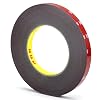 3M Double-Sided Adhesive Tape, Extra Strong, Mounting Tape, Waterproof Tape, Heat Resistant, 10 m x 12 mm for Car, Wall and LED Strips, Home Decoration, Office Decoration