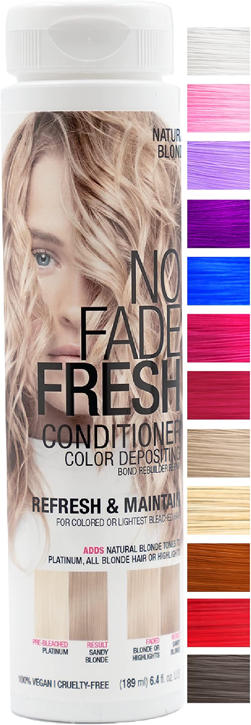 Natural Blonde Color Depositing Conditioner - Semi Permanent Hair Color with BondHeal Bond Rebuilder - Blonde Hair Dye - Deep Conditioner Hair Mask 6.4 oz