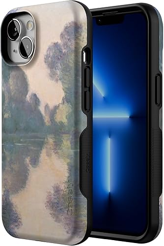 Vista 953 de Casely Funda para iPhone 13 Compatible con MagSafe Color Splash de medianoche Funda retro abstracta Color de medianoche Splash Abstracto