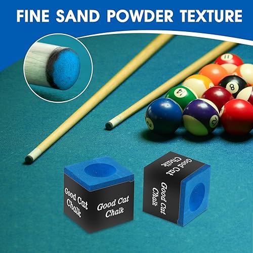 Miniatura 4 de Nano - Tiza para taco de billar profesional, paquetes a granel disponibles (12 unidades, 24 unidades, 144 unidades), agarre duradero, antimiscue,