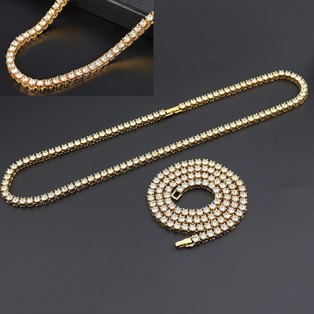 Amazon | Nanafast テニスネックレス キュービックジルコニア ライン