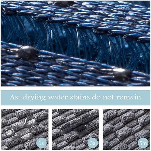 Miniatura 5 de Alfombras de baño pequeñas de lujo de microfibra súper suave y absorbente de agua, lavable a máquina, antideslizante, para interiores y exteriores