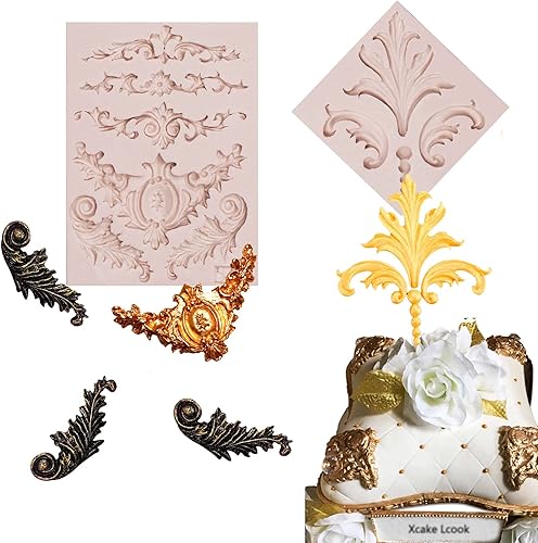 Molde de silicona de alivio barroco, moldes de fondant de borde de encaje para decoración de pasteles de cumpleaños, decoración de cupcakes, disponible en Yaxa Costa Rica