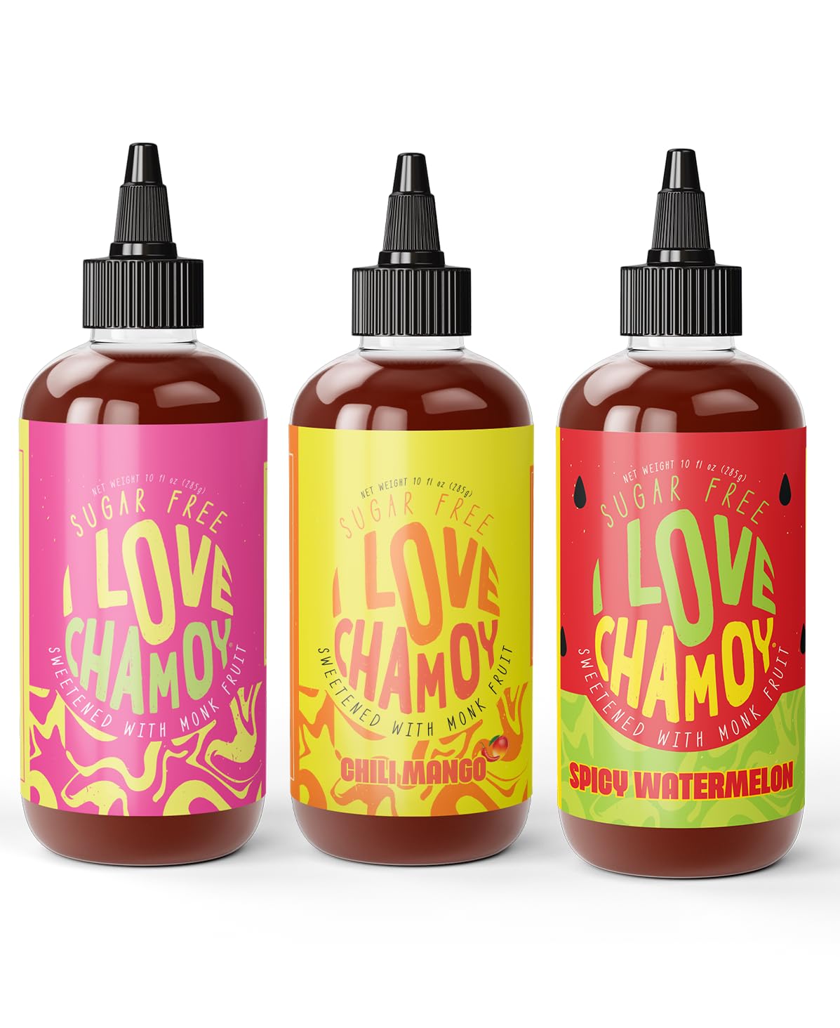 I Love Chamoy Frutero Pack - Original Chamoy, Chili Mango Chamoy and Spicy Watermelon Chamoy. Sugar, Carb, Calorie and Gluten Free Chamoy Sauce (3 pack)