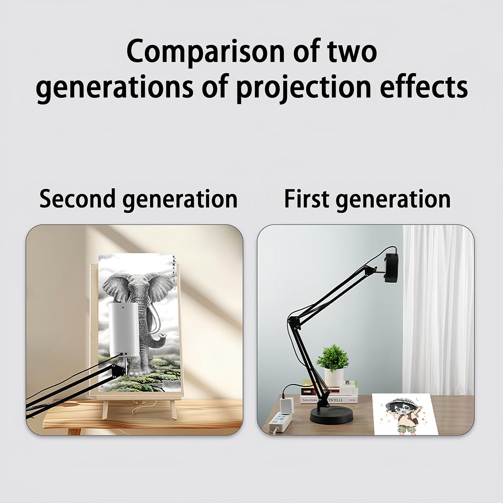 Zeichenprojektor, Kunstprojektorlampe Zum Nachzeichnen, Tragbare Zeichenprojektoren, Smarte Skizzenprojektoren FüR Kinder Und Erwachsene
