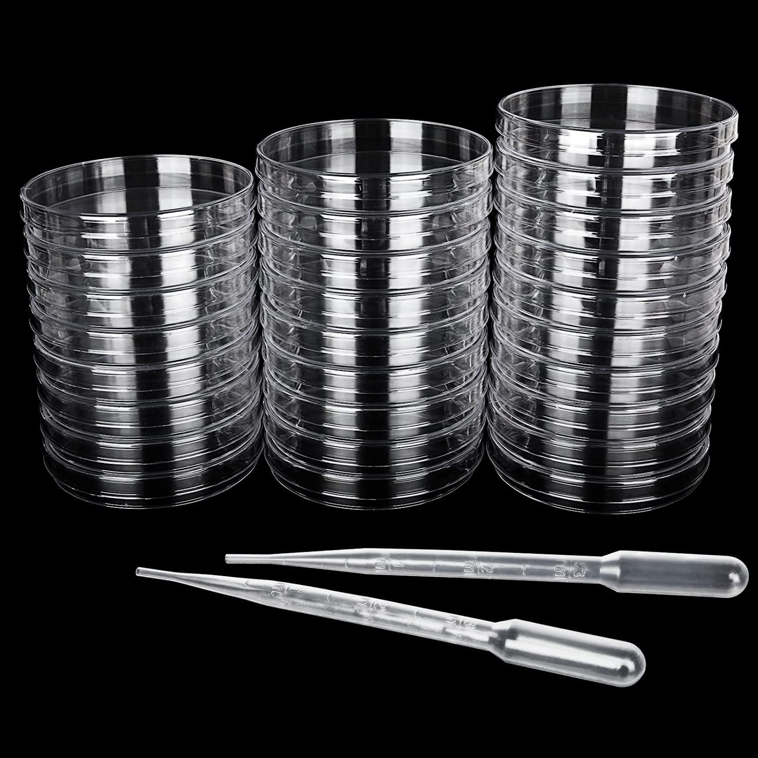 SPYLX Plastic Petri Dish, 90mm Dia × 15mm Deep Clear Petri Dish with Lid Sterile Culture 80pcs,Package Equipped with 200 PCS 3ml Transfer Pipettes-80 Pc (B0B5QQQNB3) Amazon Price History, Amazon Price Tracker