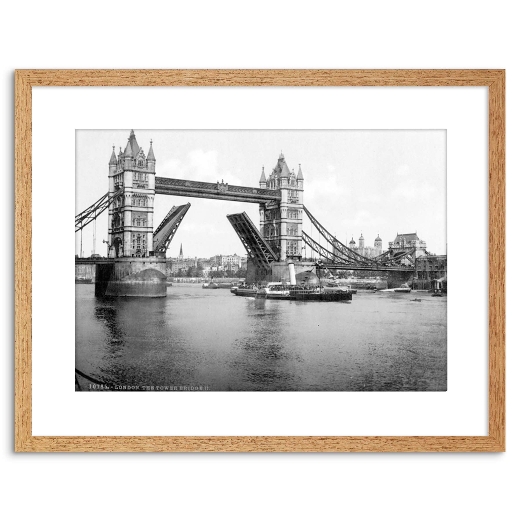 Wee Blue Coo VINTAGE PHOTO LONDON TOWER BRIDGE ENGLAND FRAMED PRINT F97X3900